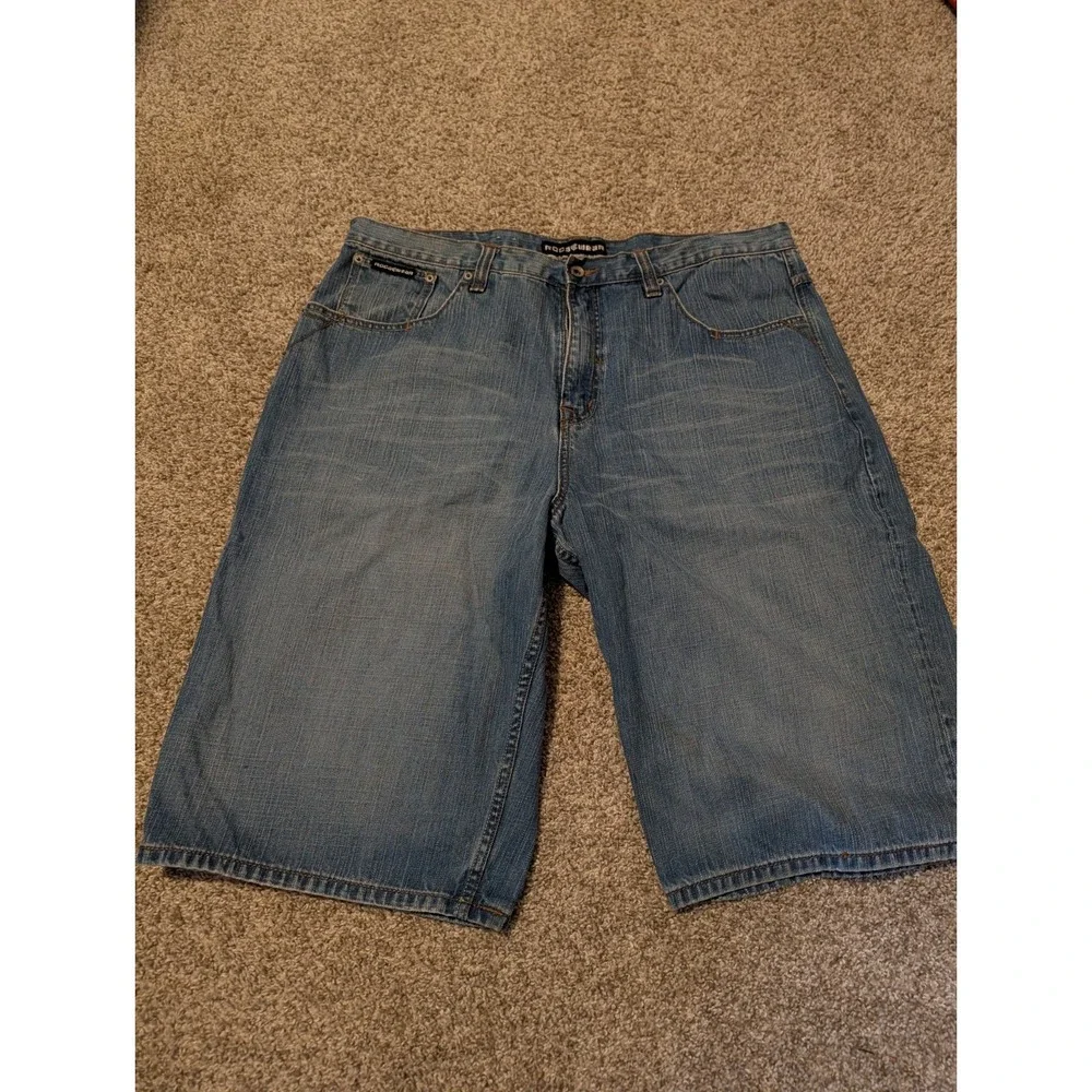 Y2K Roca Wear Jean Shorts Size‎ 40 mens Baggy